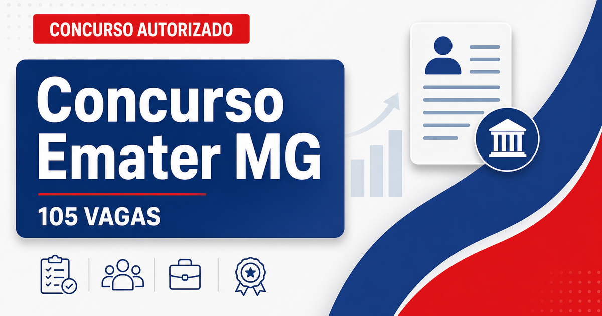 Concurso Emater MG: banca contratada para 105 vagas de níveis médio e superior - Empresa de Assistência Técnica e Extensão Rural de Minas Gerais