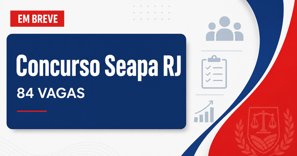 Concurso Seapa RJ em pauta para 84 vagas de níveis médio e superior - Secretaria de Estado da Agricultura, Pecuária e Abastecimento