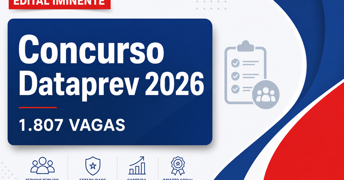 Concurso Dataprev contará com uma oferta de 1.807 vagas e cadastros, edital iminente - Dataprev contará com uma oferta de 1.807 vagas e cadastros, edital iminente