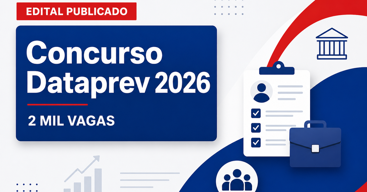 Concurso da Dataprev tem edital publicado com quase 2 mil vagas em sete capitais - da Dataprev tem edital publicado com quase 2 mil vagas em sete capitais