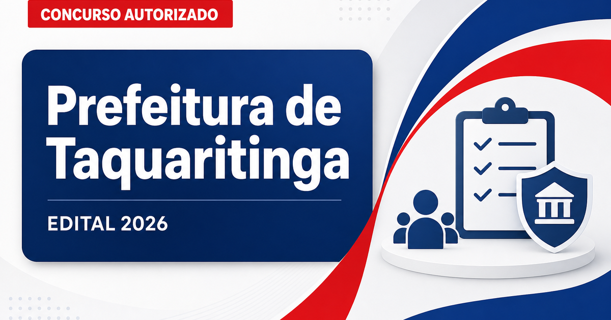 Concurso Prefeitura de Taquaritinga SP: contratada banca para nova seleção - Prefeitura de Taquaritinga