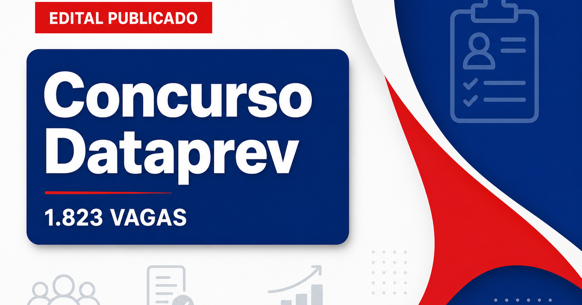 Concurso Dataprev tem edital publicado com 1.823 vagas; R$12 mil - Dataprev tem edital publicado com 1.823 vagas; R$12 mil