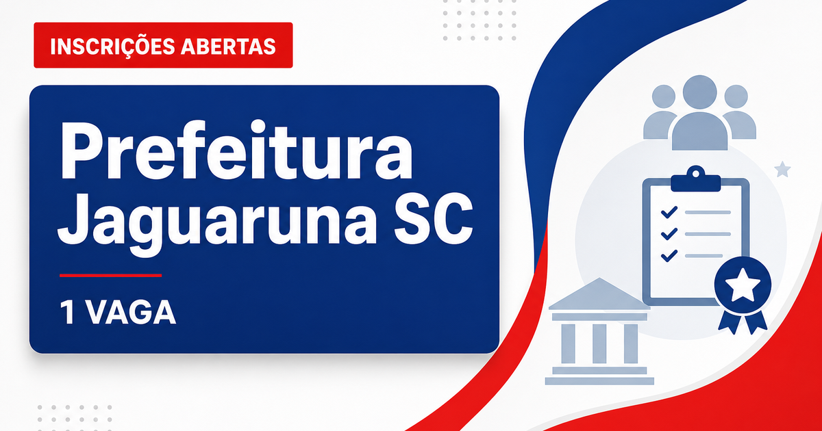 Prefeitura de Jaguaruna SC abre processo seletivo com 1 vaga para professor bilíngue - Prefeitura de Jaguaruna