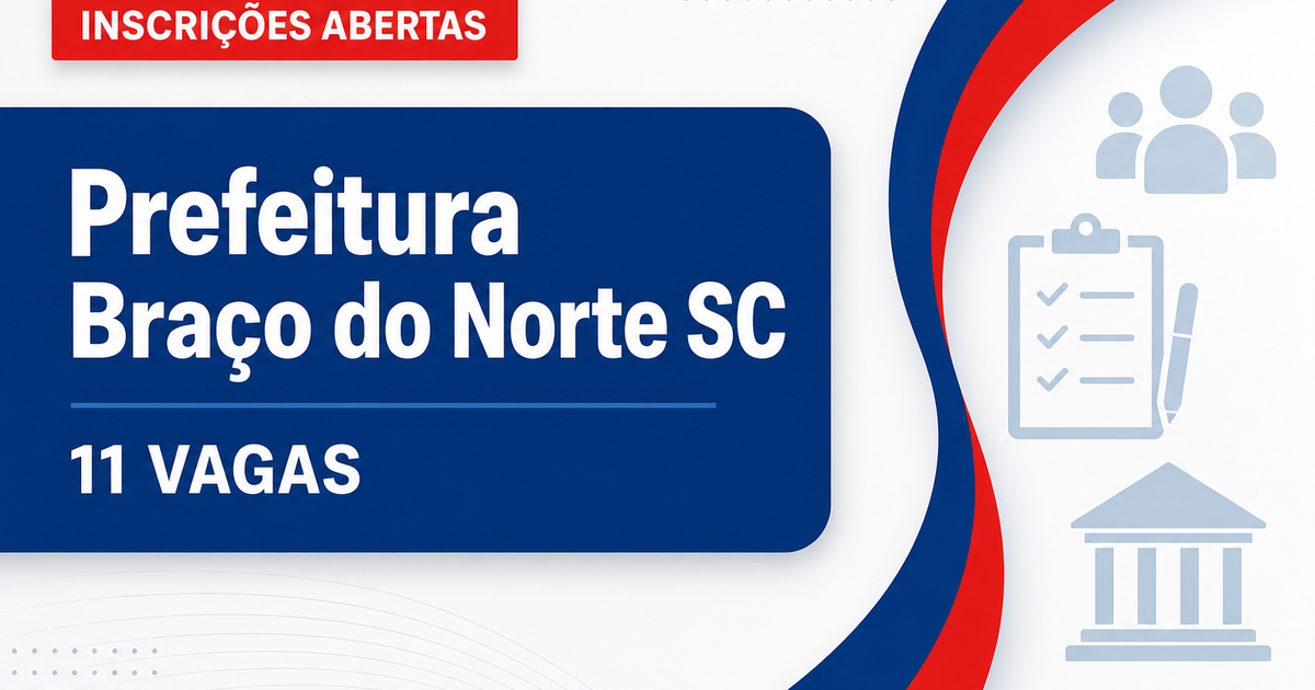 Prefeitura de Braço do Norte: Prefeitura de Braço do Norte - SC abre processo seletivo com salários de até R$ 5.367,60 - Prefeitura de Braço do Norte