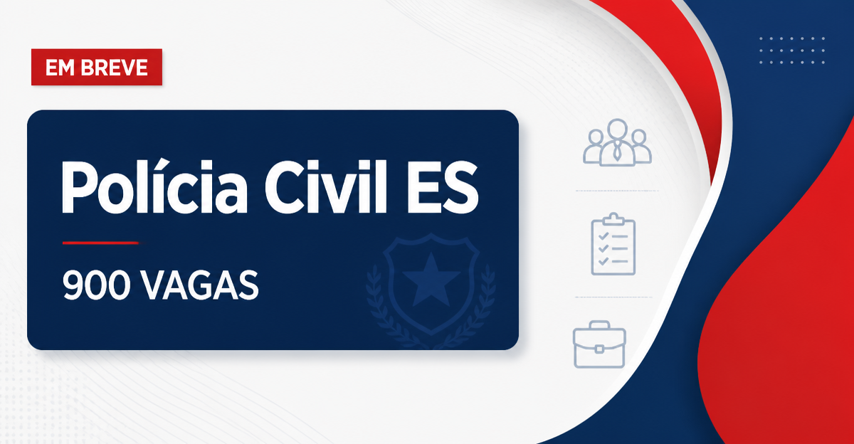 Concurso PCI ES: seleção inédita tem previsão de aproximadamente 900 vagas - Polícia Civil