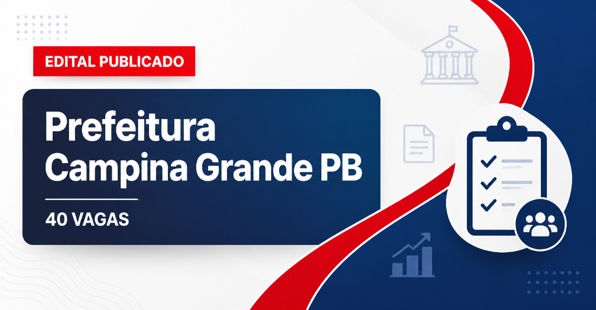 Concurso da Prefeitura de Campina Grande PB abre 40 vagas para agente de trânsito - Prefeitura de Campina Grande