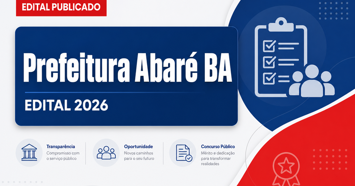 Prefeitura de Abaré - BA abre concurso público para Agente Comunitário de Saúde - Prefeitura de Abaré