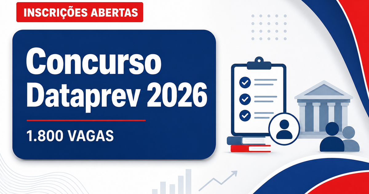 Concurso Dataprev abre 1,8 mil vagas; veja como se inscrever! - Dataprev abre 1,8 mil vagas; veja comoinscrever!