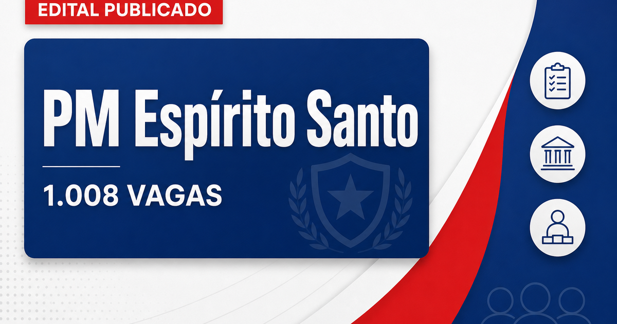 Polícia Militar ES retifica concurso com 1.008 vagas para soldado - Polícia Militar