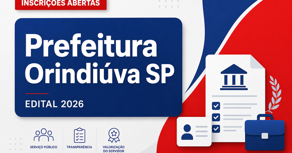 Prefeitura de Orindiúva - SP abre processo seletivo para Nutricionista e PEB II - Arte - Prefeitura de Orindiúva