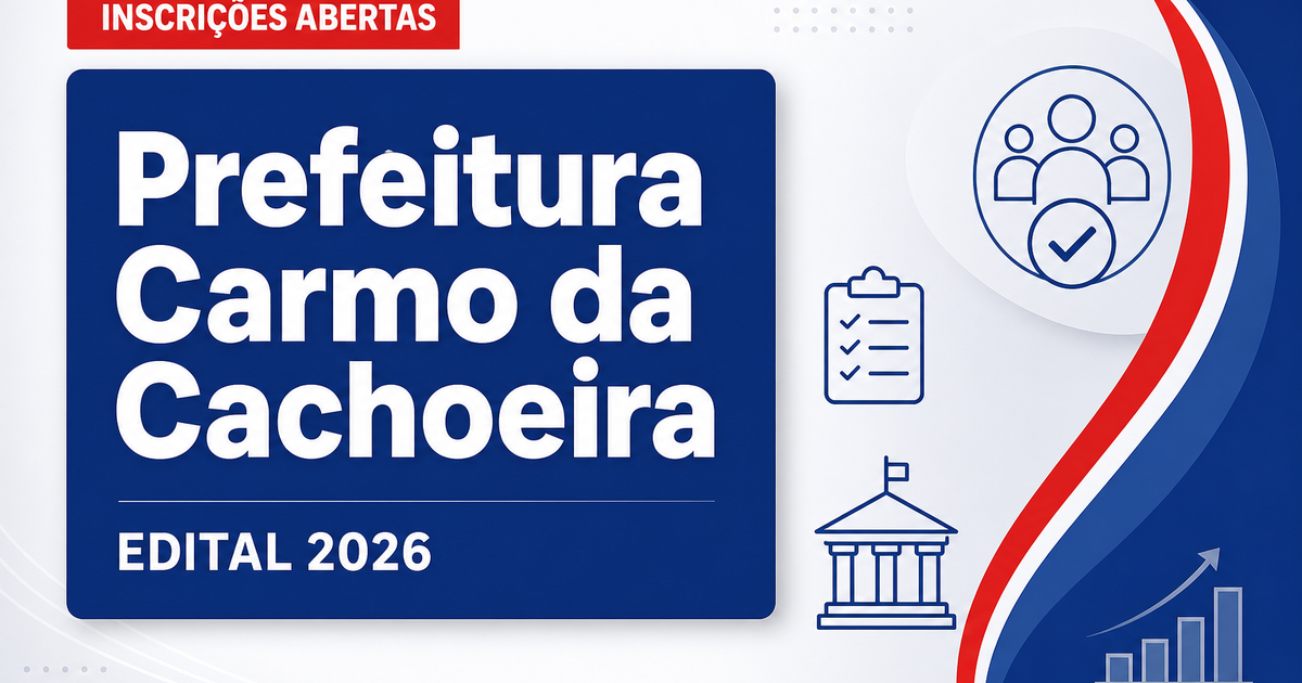 Prefeitura de Carmo da Cachoeira - MG abre seleção para Monitores de Transporte Escolar - Prefeitura de Carmo da Cachoeira