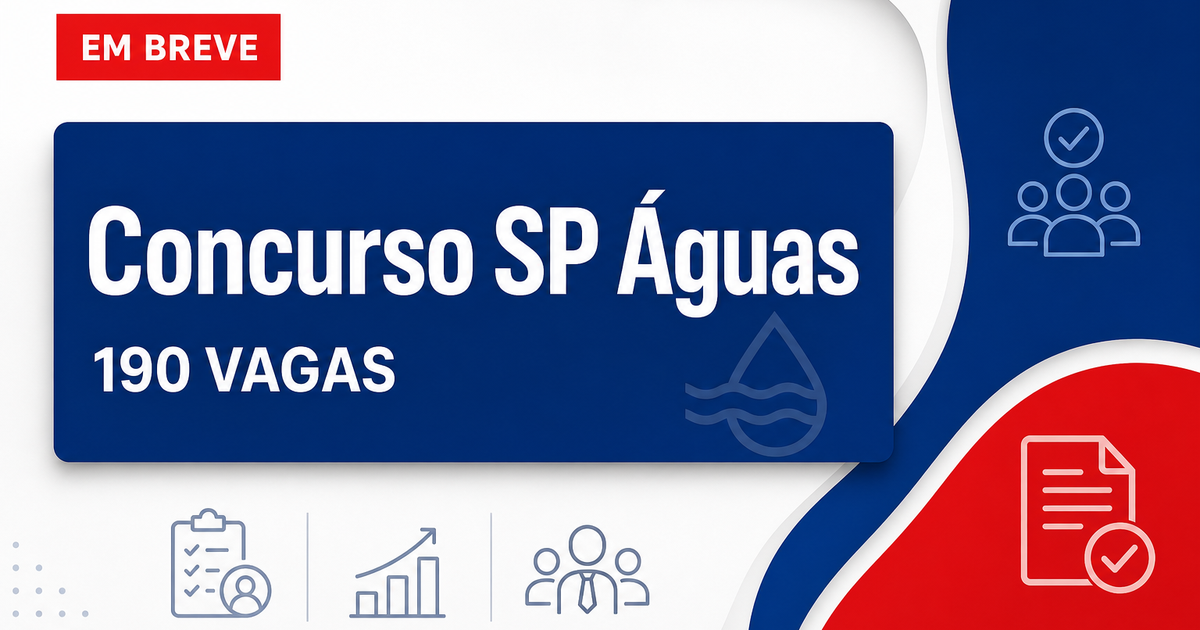 Concurso SP Águas: banca em definição para certame inédito com 190 vagas - SP Águas