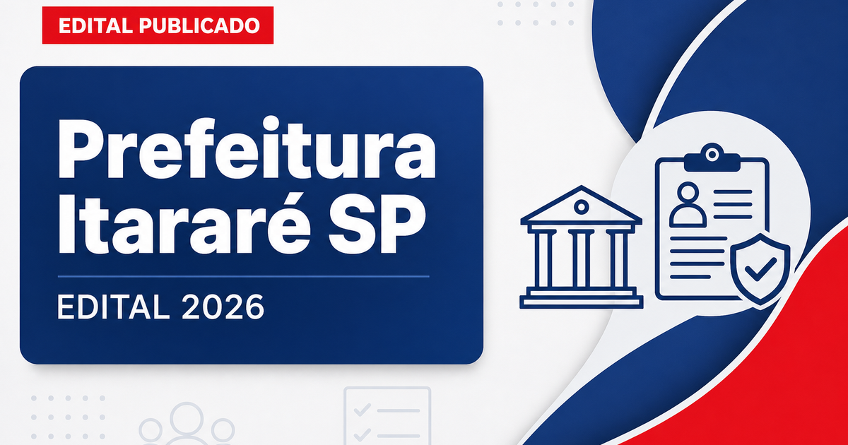 Concurso da Prefeitura de Itararé (SP) abre vagas para técnico de enfermagem - Prefeitura de Itararé