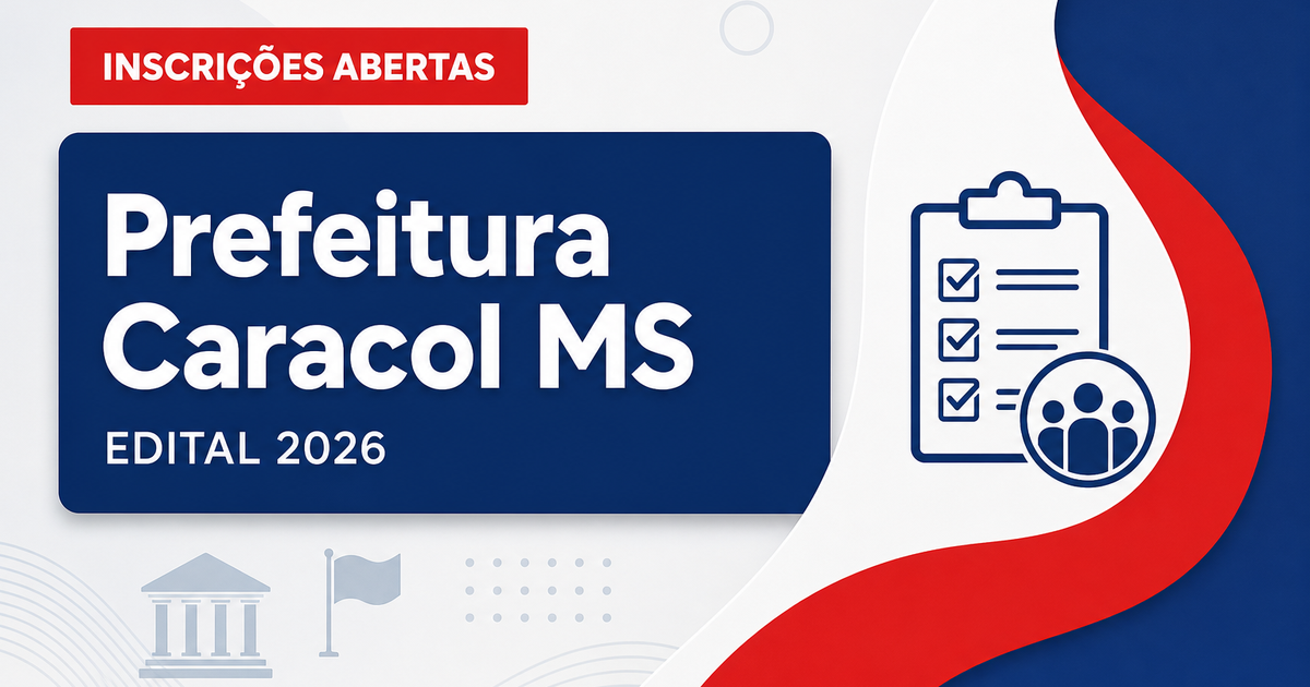 Prefeitura de Caracol - MS abre seleção para o cargo de Farmacêutico - Prefeitura de Caracol