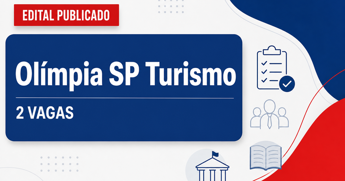 Concurso Estância Turística de Olímpia SP: 2 vagas abertas para nível superior - Estância Turística de Olímpia