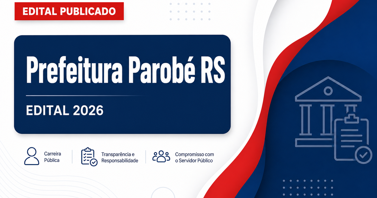 Prefeitura de Parobé - RS abre concurso público com vagas para professores - Prefeitura de Parobé