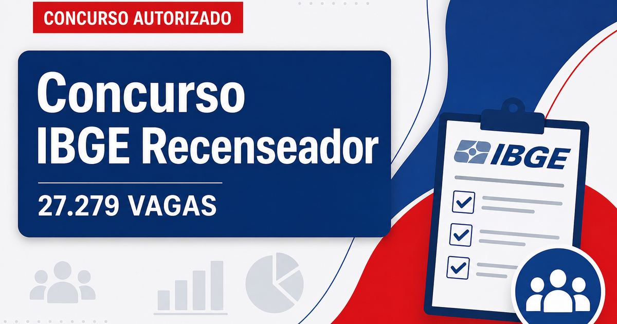 Concurso IBGE para 27.279 vagas de recenseador deve contar com mudança de escolaridade - IBGEra 27.279 vagas de recenseador deve contar com mudança de escolaridade
