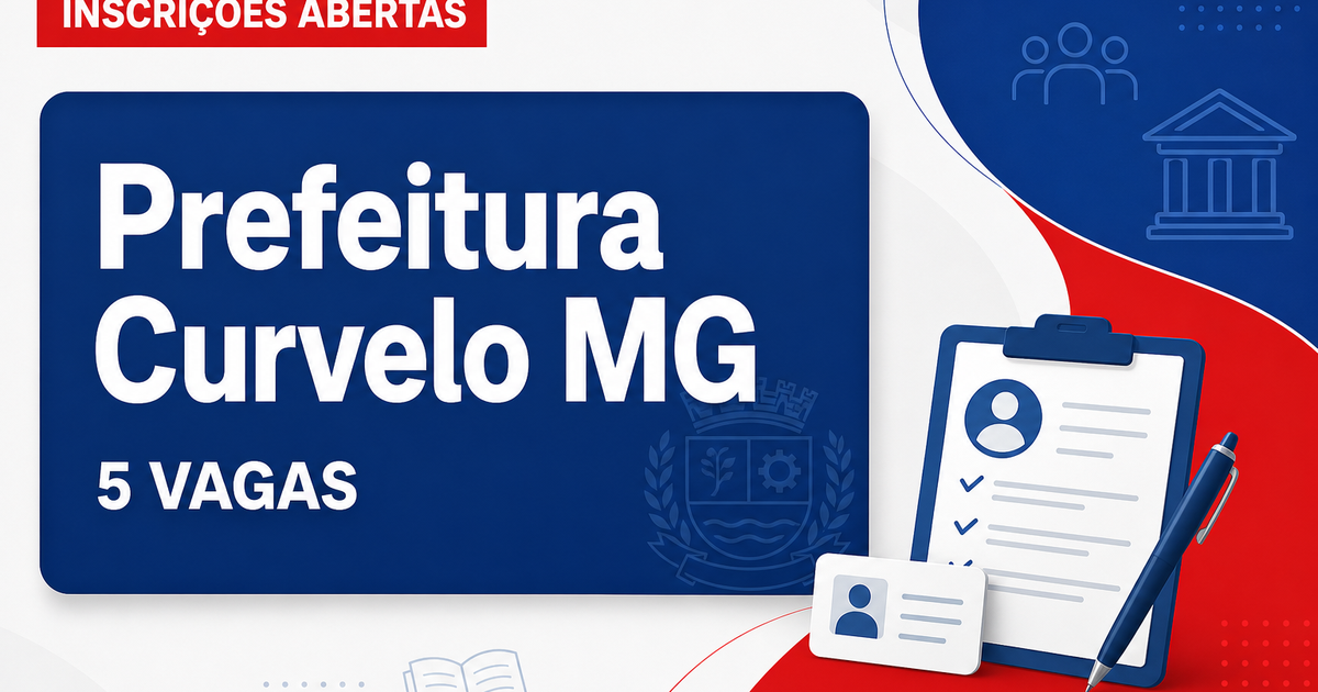 Prefeitura de Curvelo MG abre processo seletivo com 5 vagas para professor - Prefeitura de Curvelo