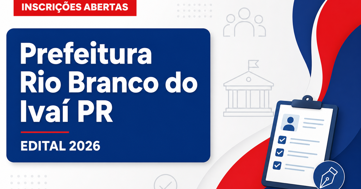 Prefeitura de Rio Branco do Ivaí - PR abre seleção para Dentista e Técnico em Enfermagem - Prefeitura de Rio Branco do Ivaí