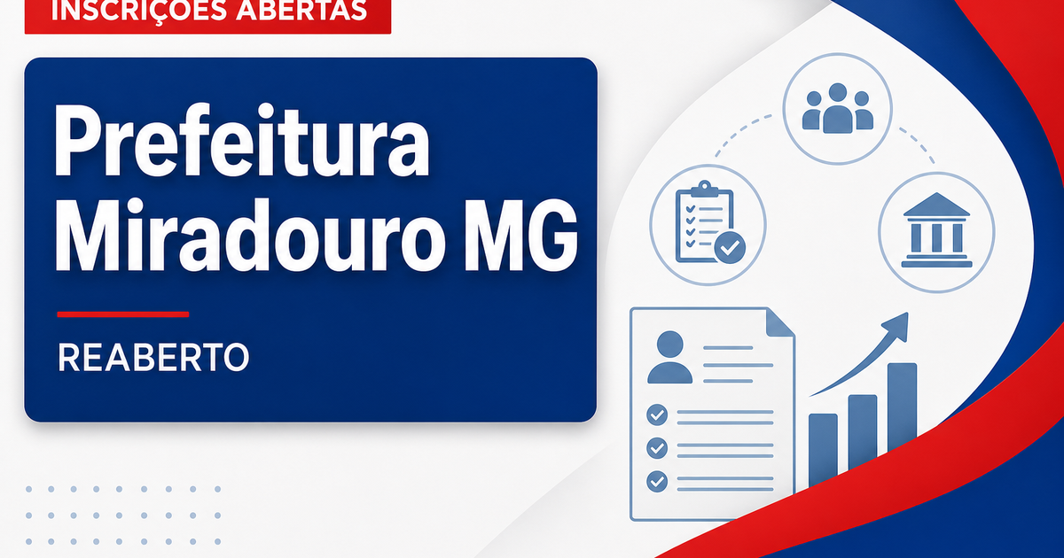 Prefeitura de Miradouro - MG reabre inscrições do processo seletivo para Agente Comunitário de Saúde reaberto - Prefeitura de Miradouro