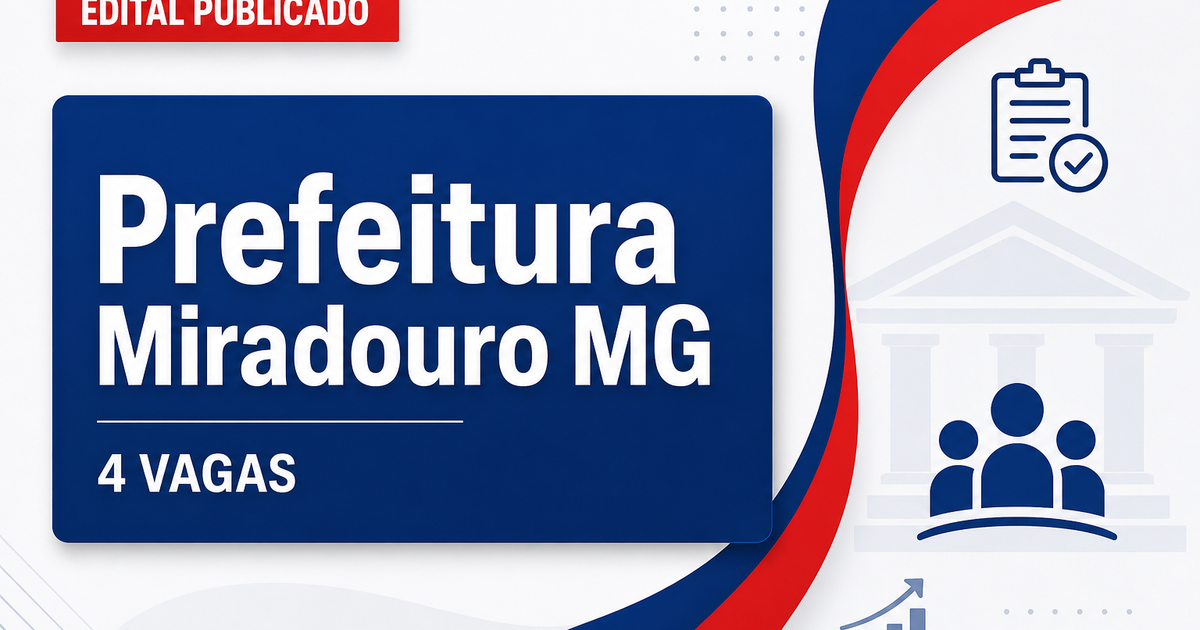 Prefeitura de Miradouro MG reabre processo seletivo com 4 vagas ACS - Prefeitura de Miradouro