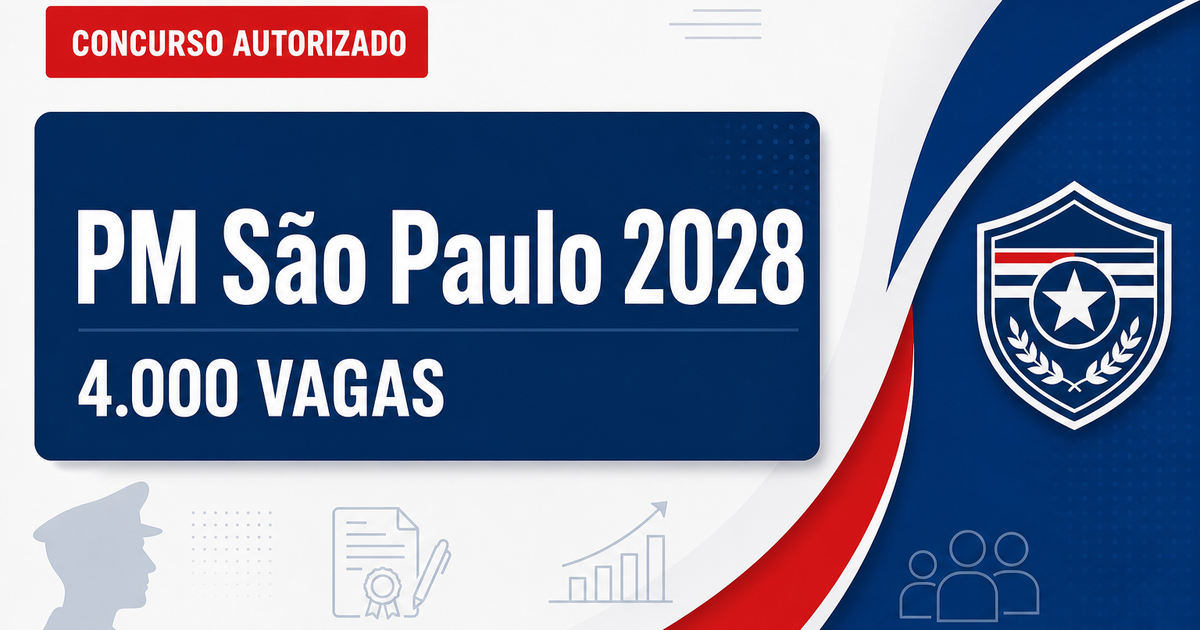Concurso PM SP: mais 4 mil vagas são autorizadas para 2028 - Polícia Militar de São Paulo