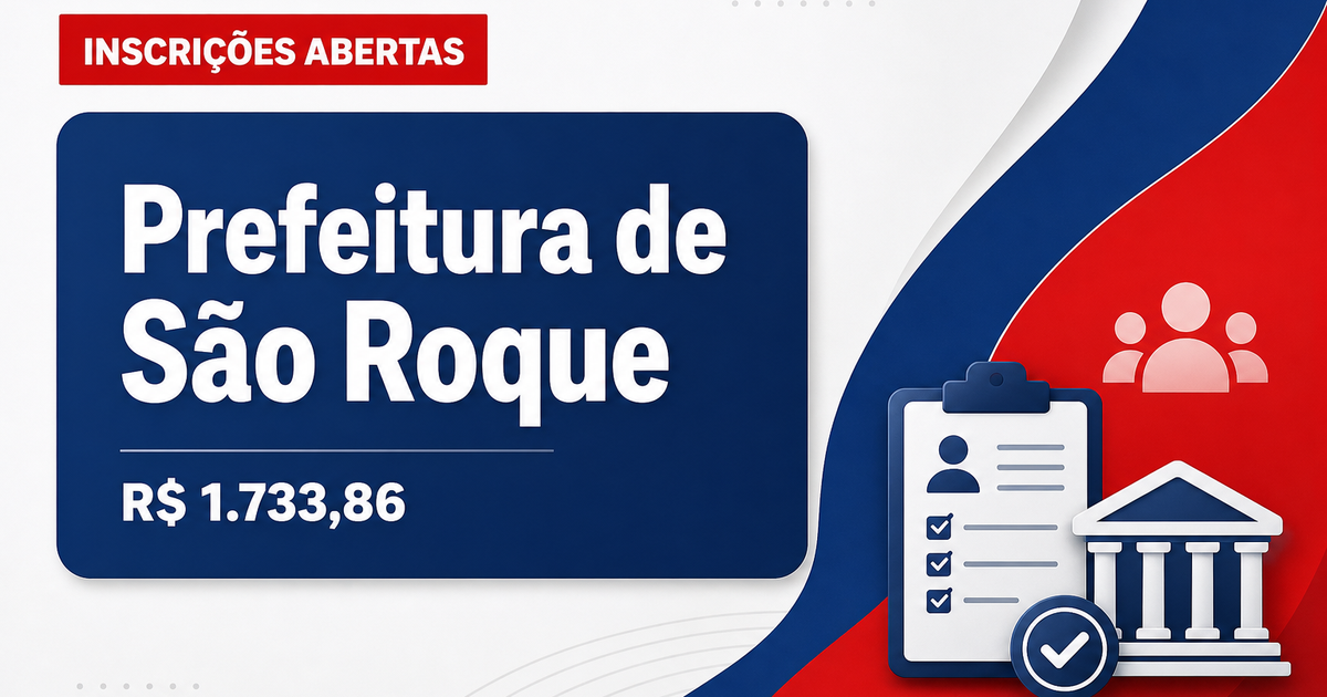 Prefeitura da Estância Turística de São Roque: Prefeitura de São Roque - SP reabre inscrições do processo seletivo para  - Prefeitura de São Roque