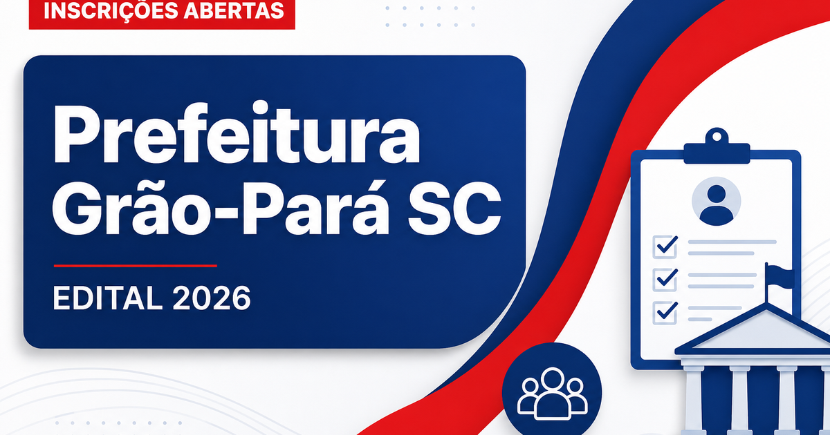 Prefeitura de Grão-Pará - SC abre vaga para agente de serviços gerais - Prefeitura de Grão-Pará