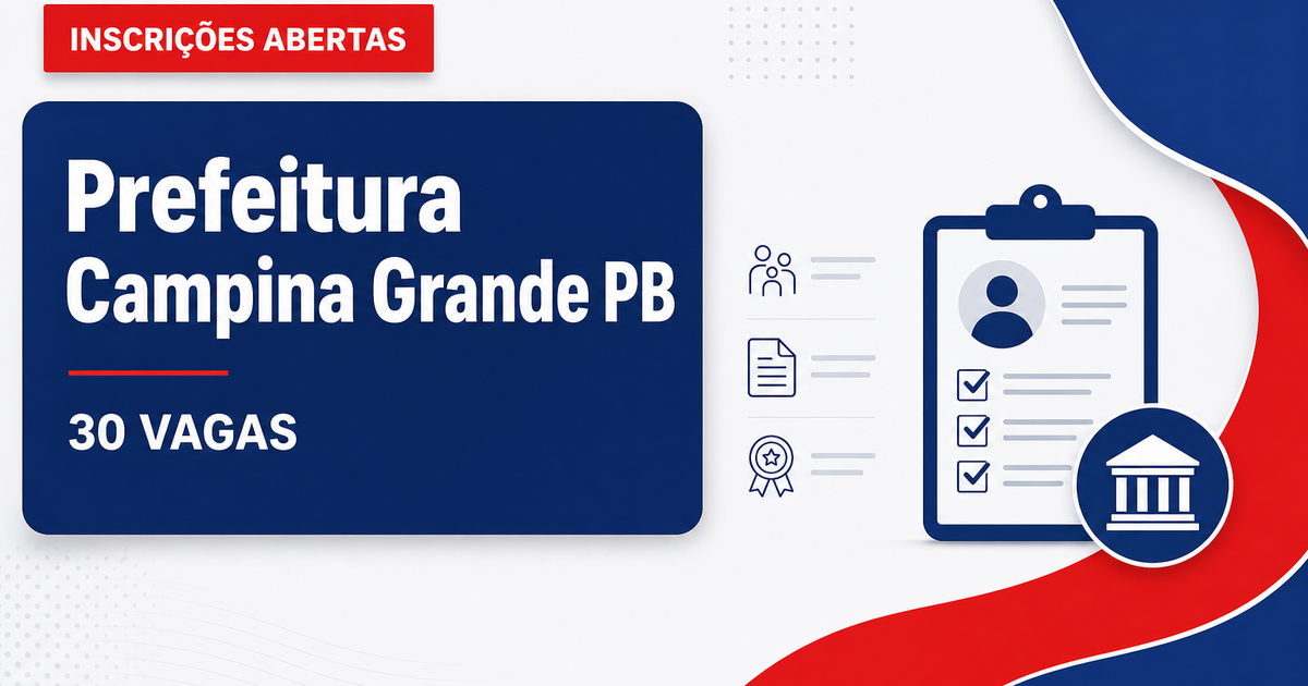 Prefeitura de Campina Grande: Prefeitura de Campina Grande - PB prorroga inscrições para concurso público de Guarda Civi - Prefeitura de Campina Grande