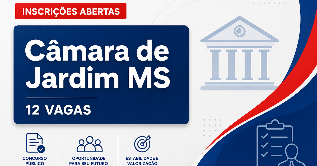 Câmara de Jardim: Câmara de Jardim - MS abre concurso público com salários de até R$ 10.000,00 - Câmara de Jardim