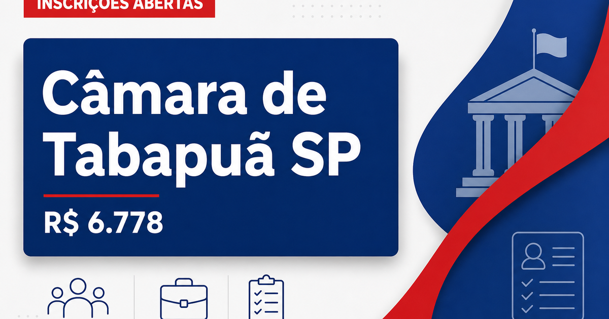 Câmara de Tabapuã - SP abre concurso público com salários de até R$ 6.778,40 - Câmara de Tabapuã