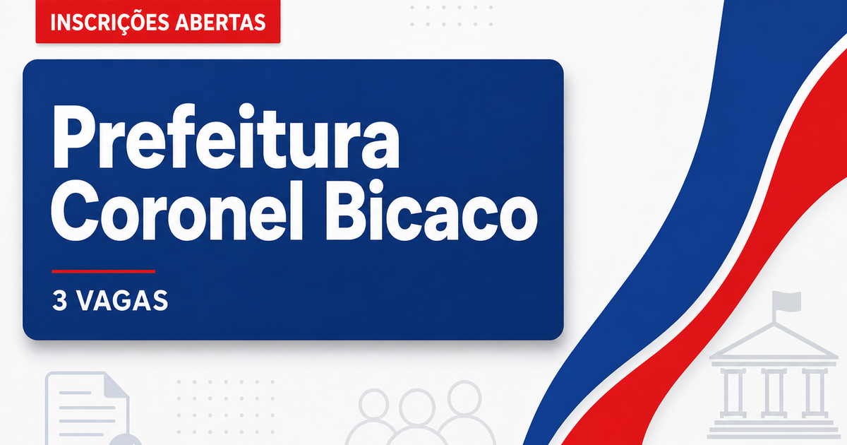 Processo seletivo Coronel Bicaco RS abre 3 vagas para enfermeiro e psicólogo - Prefeitura de Coronel Bicaco
