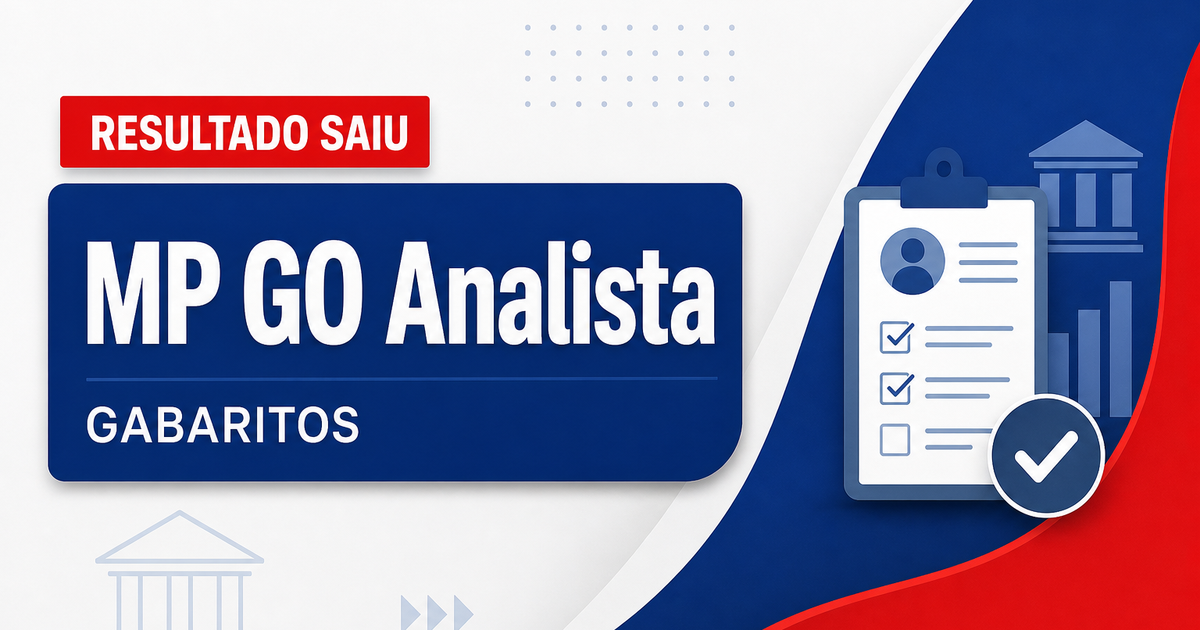Concurso MP GO: saem gabaritos das provas do analista - Ministério Público
