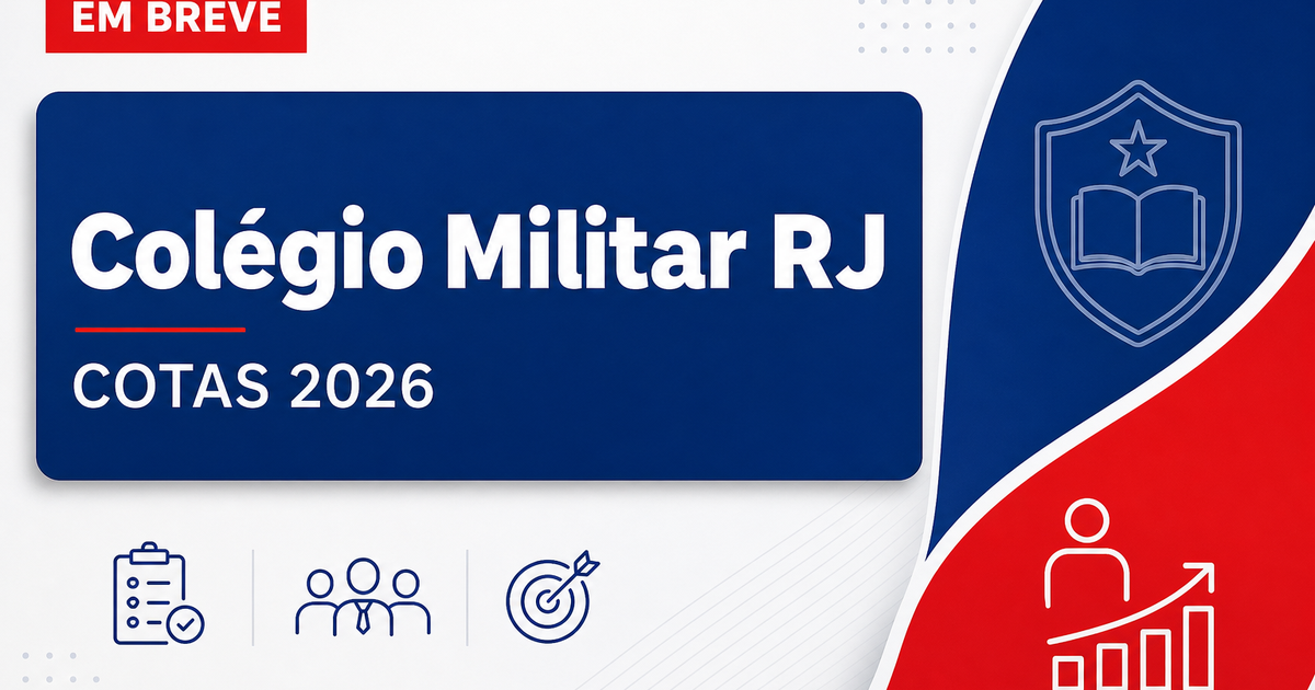 Concurso Colégio Militar RJ: acordo com MPF é firmado para cotas - Colégio Militar