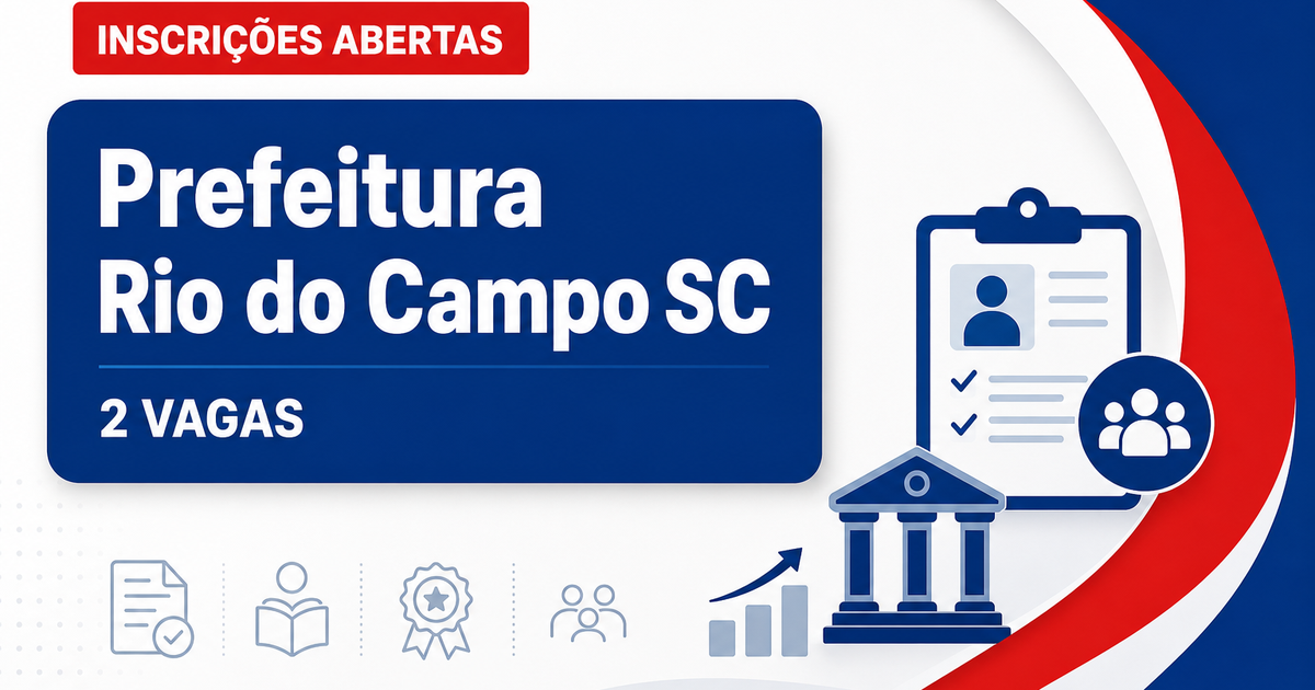 Prefeitura de Rio do Campo: Prefeitura de Rio do Campo - SC abre processo seletivo com salários de até R$ 10.303,51 - Prefeitura de Rio do Campo