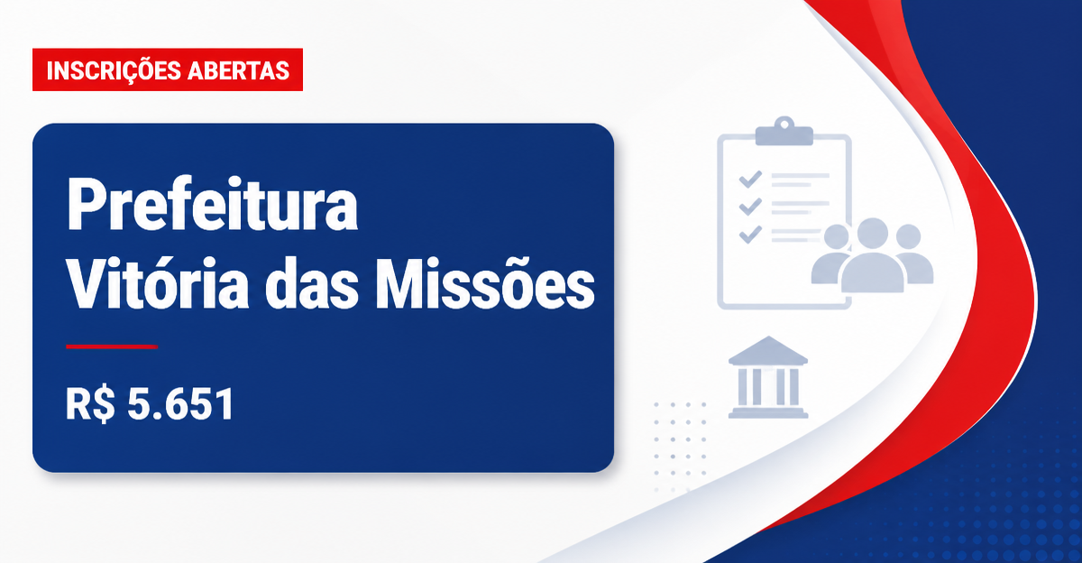 Prefeitura de Vitória das Missões: Prefeitura de Vitória das Missões - RS abre processo seletivo para Fonoaudiólogo e Ps - Prefeitura de Vitória das Missões