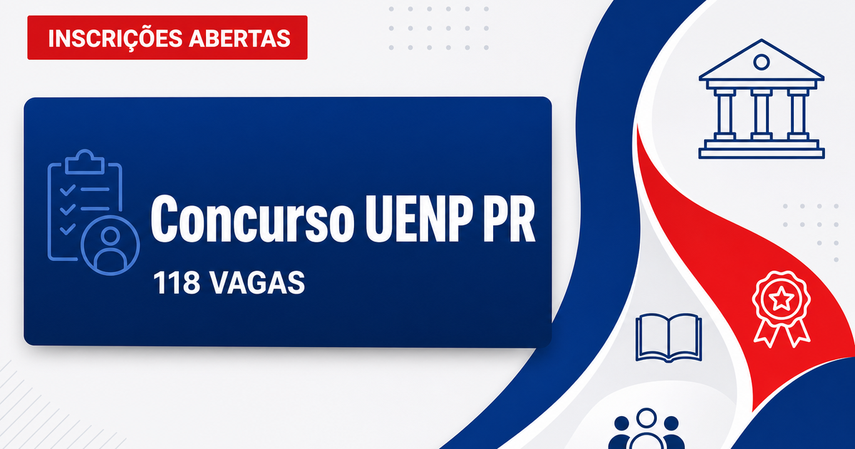 Concurso da UENP abre inscrições para 118 vagas de níveis médio e superior - Universidade Estadual do Norte do Paraná