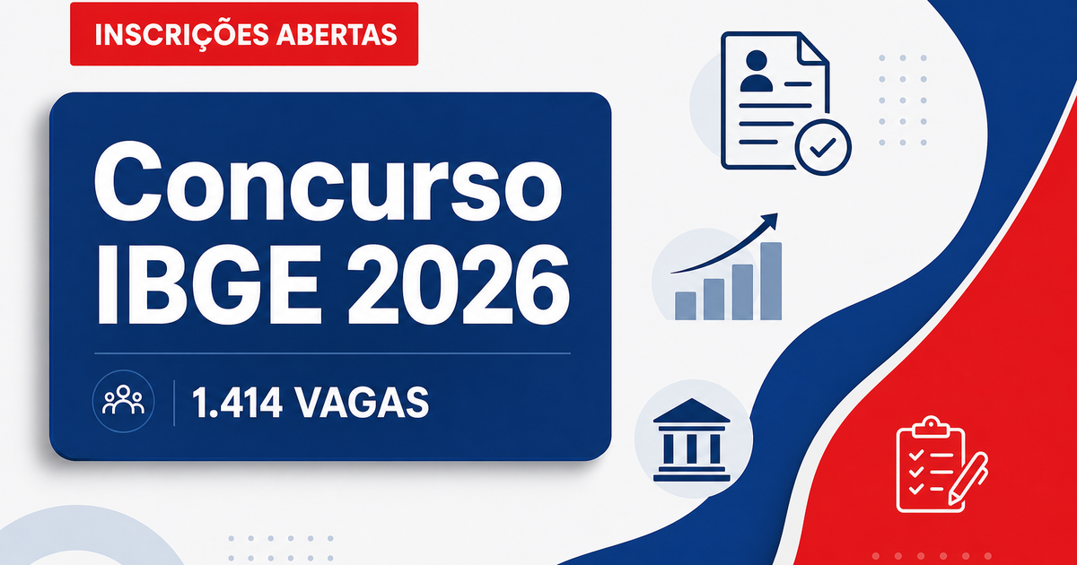 Concurso IBGE tem último dia de inscrições para 1.414 vagas - IBGE tem último dia de inscriçõesra 1.414 vagas