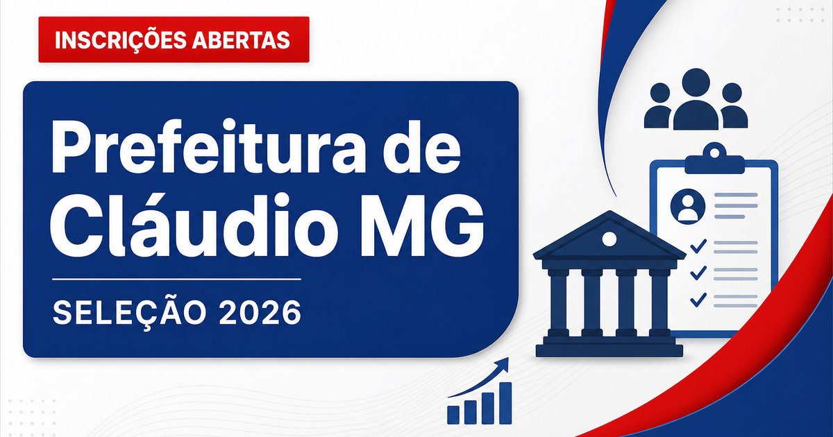 Prefeitura de Cláudio - MG abre seleção para o cargo de Operário - Prefeitura de Cláudio