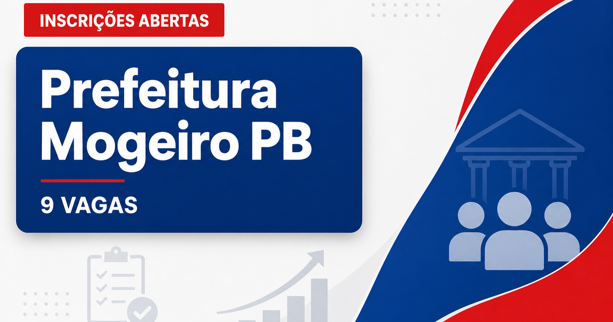 Prefeitura de Mogeiro PB abre processo seletivo com 9 vagas para ACS - Prefeitura de Mogeiro