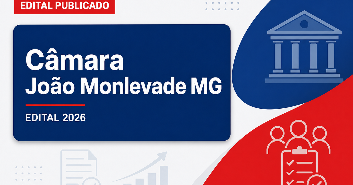 Concurso Câmara Municipal de João Monlevade MG abre vagas nível médio - Câmara Municipal de João Monlevade