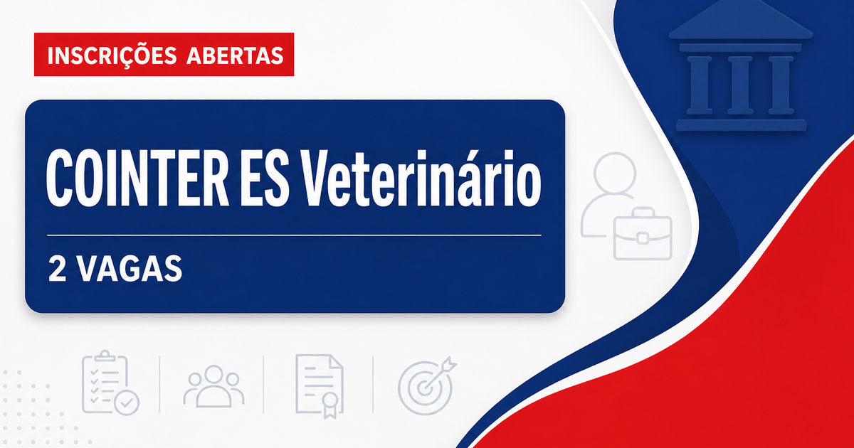 COINTER ES abre processo seletivo para médico veterinário com 2 vagas - COINTER ES