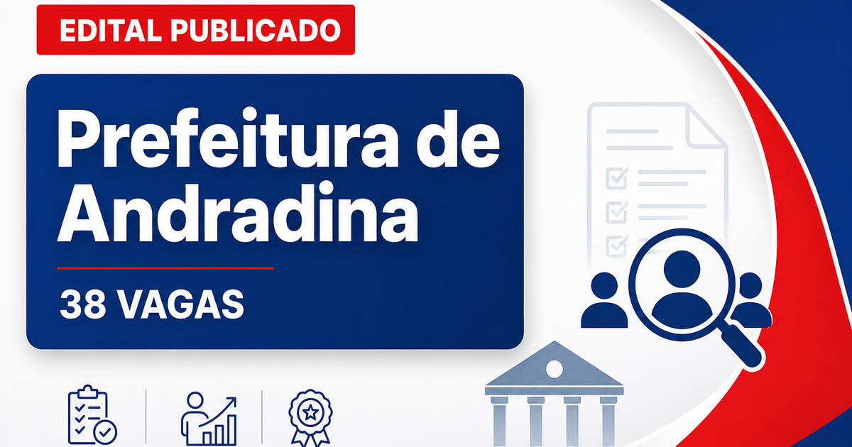 Prefeitura de Andradina SP retifica concurso com 38 vagas - Prefeitura de Andradina