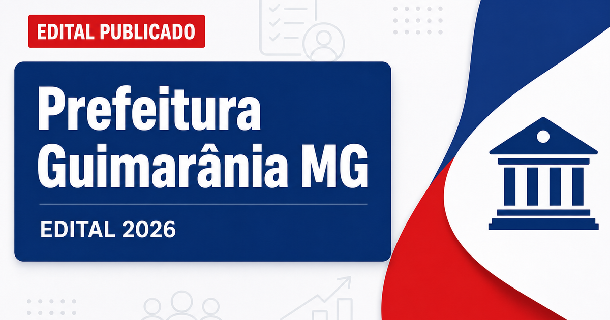 Prefeitura de Guimarânia - MG abre concurso público para fiscal tributário - Prefeitura de Guimarânia