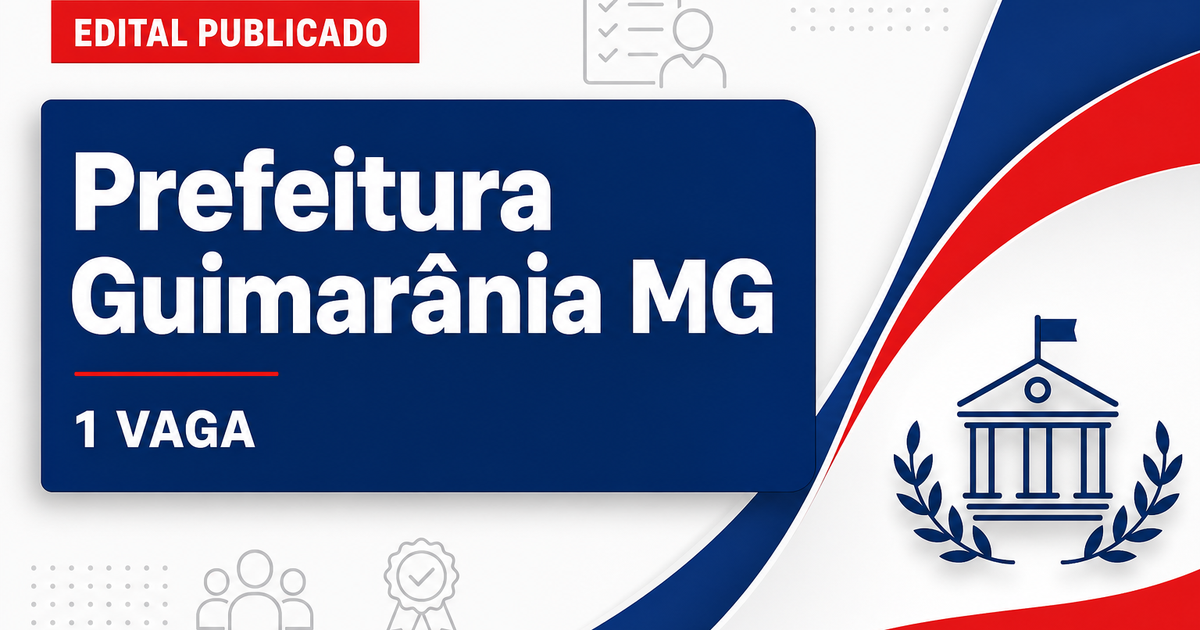 Concurso Prefeitura de Guimarânia MG abre 1 vaga para fiscal tributário - Prefeitura de Guimarânia