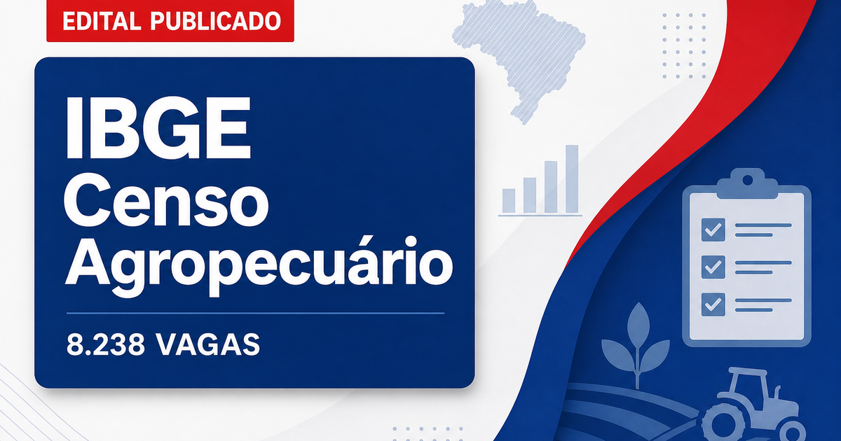 IBGE - Instituto Brasileiro de Geografia e Estatística: IBGE retifica edital de processo seletivo para o Censo Agropecuá - Instituto Brasileiro de Geografia e Estatística