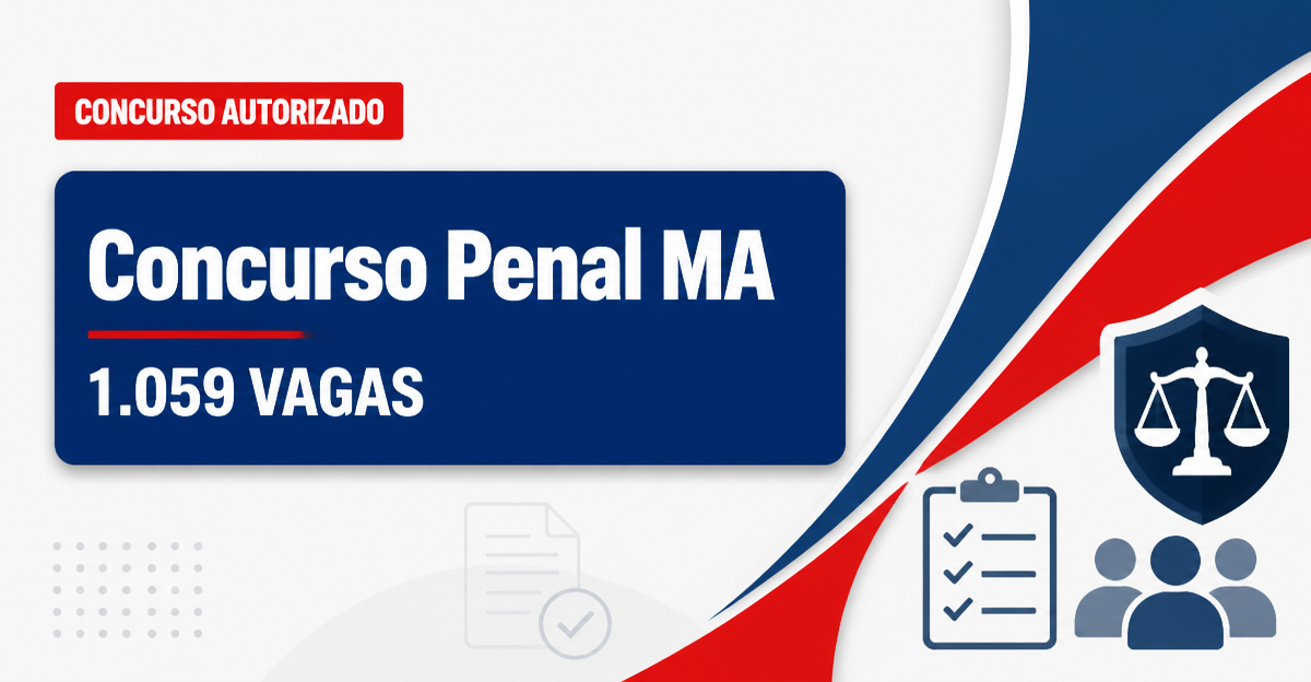 Concurso Penal MA ofertará 1.059 vagas; banca está definida! - Concurso Penal
