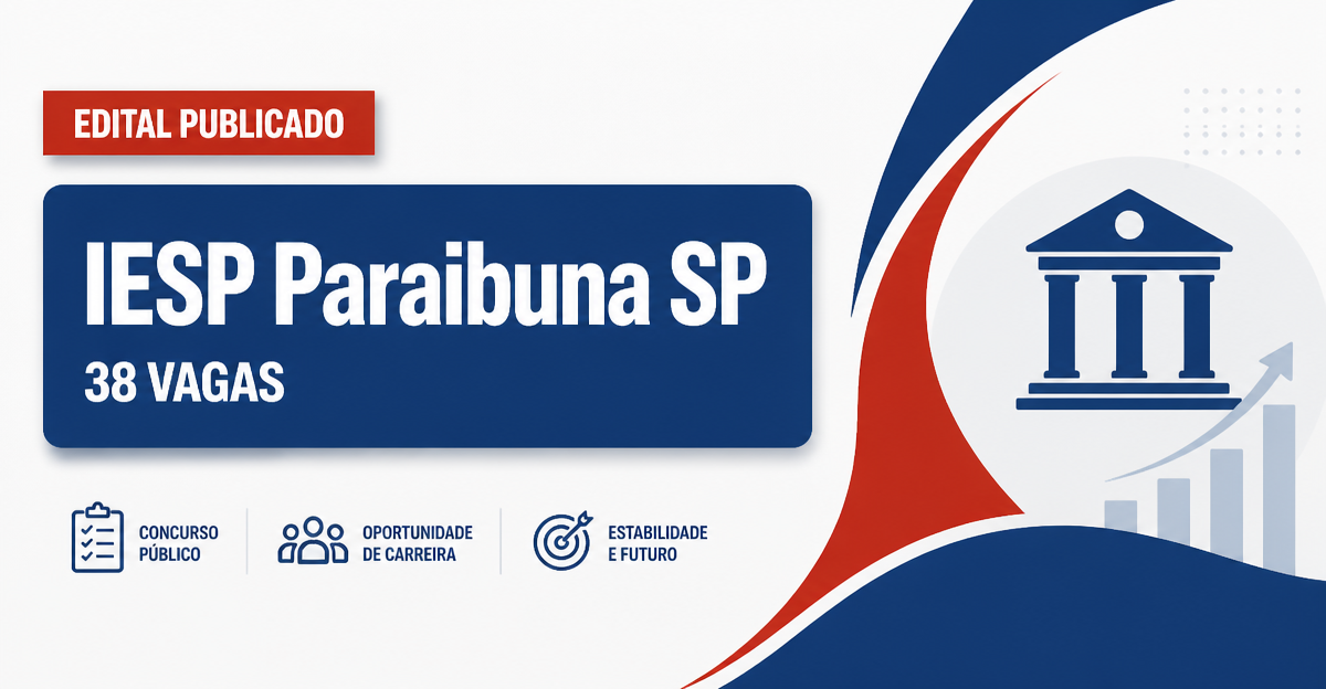 Processo seletivo IESP Paraibuna SP oferta 38 vagas para Pronto-Socorro - Instituto de Ensino e Pesquisa Paraibuna