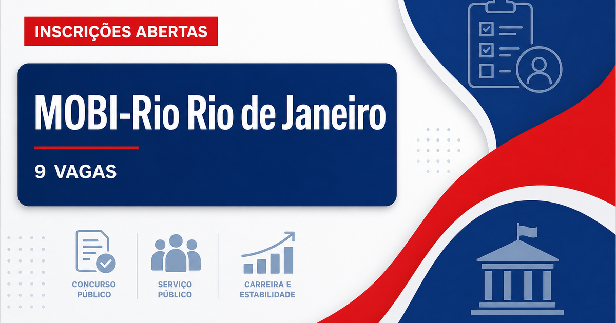 Processo seletivo MOBI-Rio Rio de Janeiro RJ abre 9 vagas imediatas - MOBI-Rio