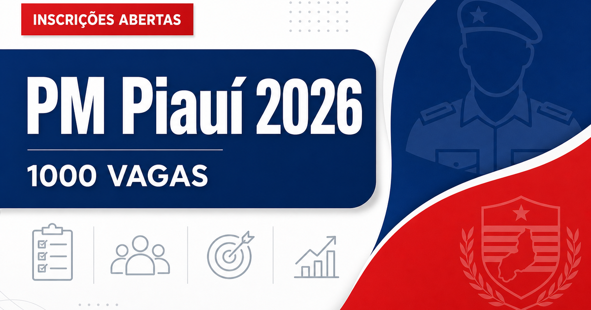 Concurso PM PI: últimas horas de inscrição para mais de mil vagas - Polícia Militar
